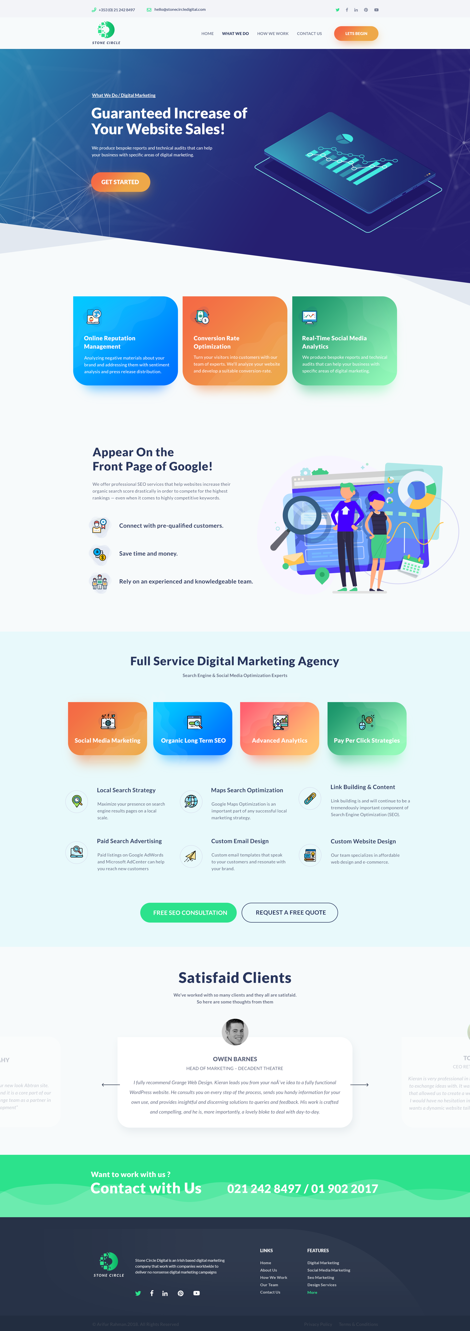 Digital Marketing Page by Arifur Rahman Tushar on Dribbble