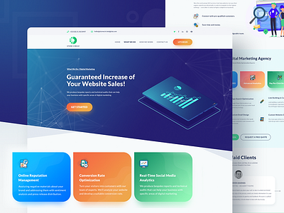 Digital Marketing Page agency digital agency digital marketing gradient color homepage landing page ui ux