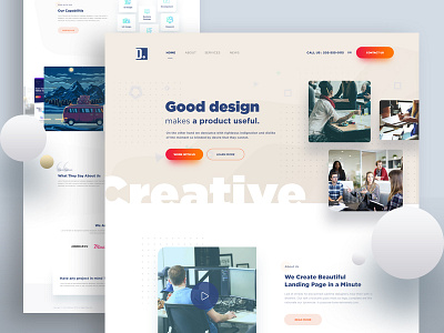 Agency Landing page - Exploration agency clean ui creative dailyui design digital agency homepage illustration landing page landingpage minimal mockup mockups ui ux