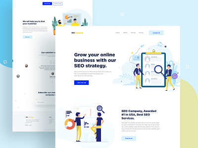 SEO service 2019 trend agency app design clean ui creative dailyui homepage ios landing page landing page minimal mockups seo seo service testimonial trendy design ui ux visual design website