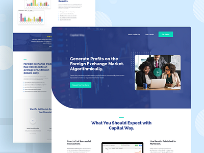 Financial Technology Landing page 2019 trend agency app design clean ui creative financial company financial company landingpage homepage ios landing page landing page minimal mockups product design trendy design ui ux visual design web design website