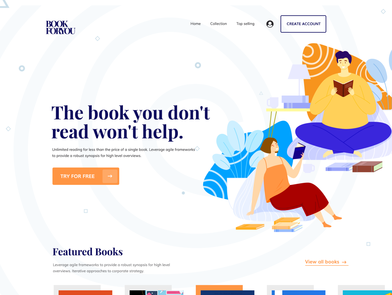 Book Store Landing page by Arifur Rahman Tushar on Dribbble