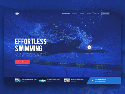 Hero Image - Swimming (freebie) blue clean free hero homepage image landing page swimming