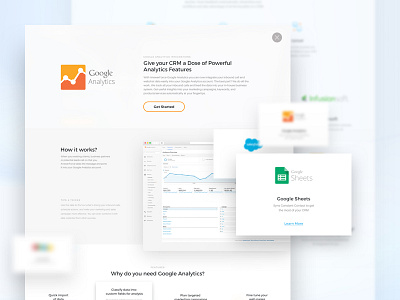 Answerforce - Integration page clean design integrations landing page service template ui ux visual