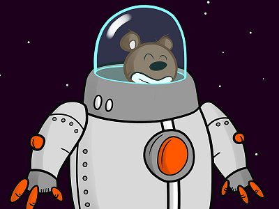 Bearing Down on the Moon bear moon robot space