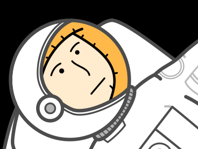 Astro-Chillin' astronaut earth illustration outer space space suit stars vector