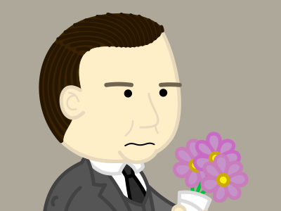 Drawnton Abbey: Mr Bates british cane downton abbey flowers illustration man mr. bates suit vector