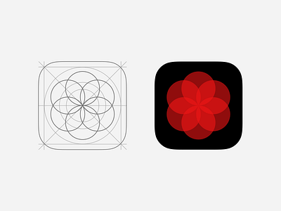 Dialbook Icon app circles dial geometric grid groups icon ios iphone ratio