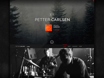 Petter Carlsen Redesign music musician redesign webdesign website wordpress