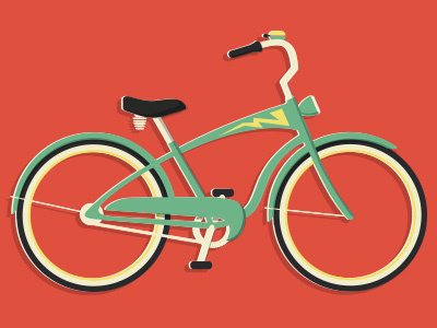 Bicycle bicycle bike illustration retro summer vector