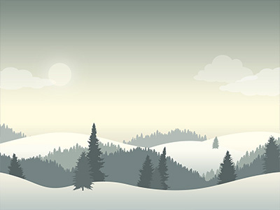 Winter Landscape Constructor Example 3 forest hills landscape snow trees winter