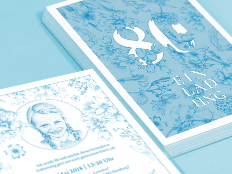 80th birthday invitation card by Stefanie Bendfeldt on Dribbble