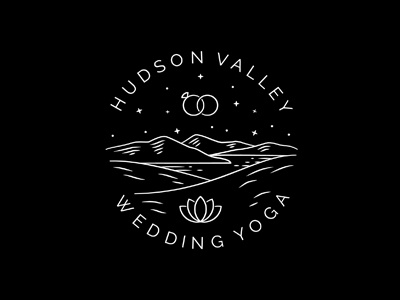 Hudson Valley Wedding Yoga branding catskills design hudson valley logo lotus mountains rings river wedding yoga
