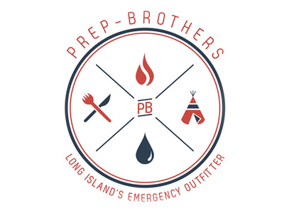 Prep Brothers brand brothers disaster emergency food icon knife logo logotype meal power prep prepare preparedness spork teepee tent tipi typography water