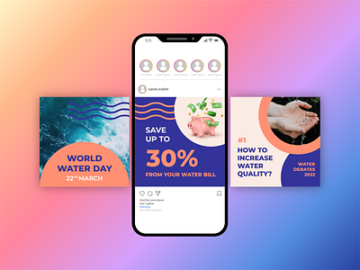 Save Water social media post design