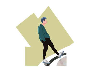 Going man illustration vector