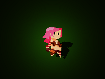 Barbarian 3d game pink pink hair voxel voxelart