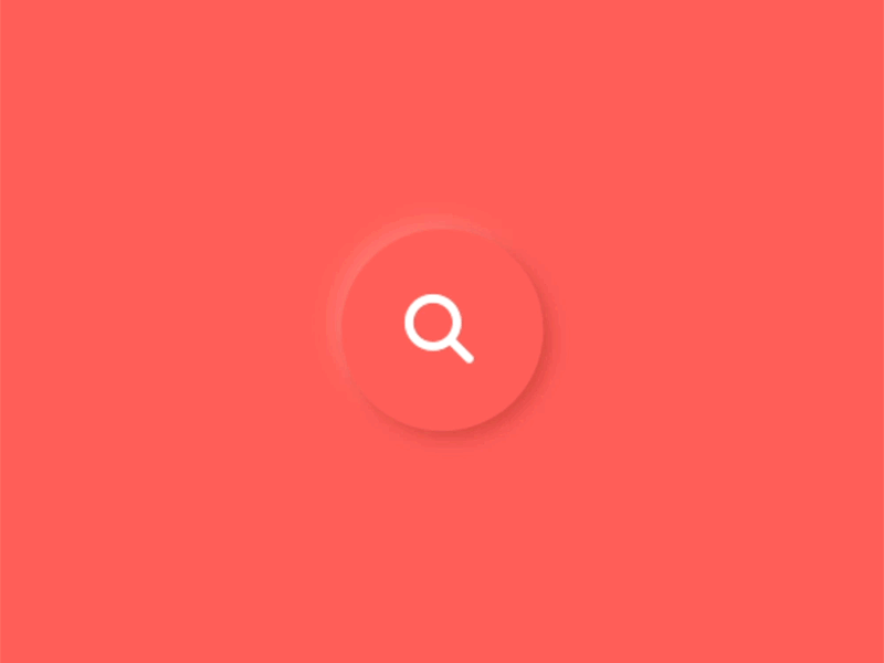 Soft UI Search Red animation design icon minimal motion neumorphism red ui vector