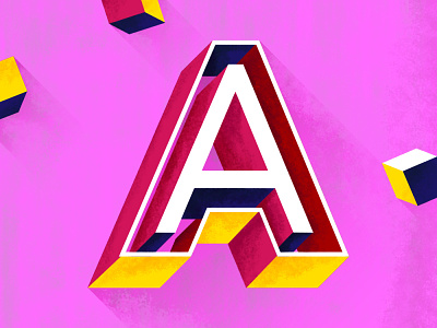 Letter A 36daysoftype design geometric illustration illustrator lettermark logo print typography vector