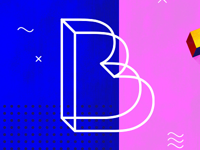 Letter B 36daysoftype design geometric icon illustration illustrator lettermark logo typography vector