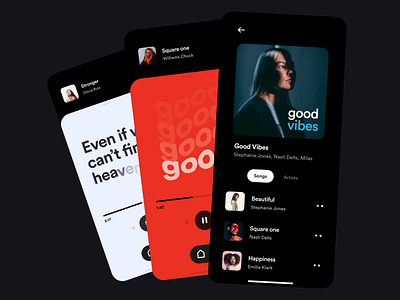 🔊 Music App android android app android app design android design app app design apple music application cards ios ios app ios app design lyrics mobile app mobile app design music spotify typography ui ux