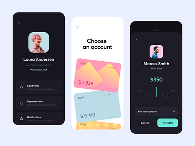 💳 Bank App app design apple pay bank banking bitcoin cards cryptocurrency exchange finance fintech ios mobile money money transfer neobank payment transfer ui ux wallet