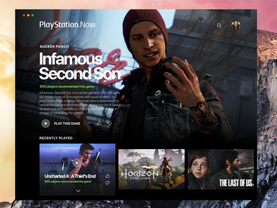 PlayStation Now (Mac) app apple concept games mac playstation ps stream streaming ui ux video