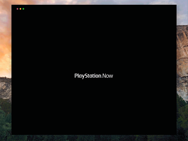 Playstation Now (Launch Screen) animation app apple concept games gif mac playstation stream streaming ui ux