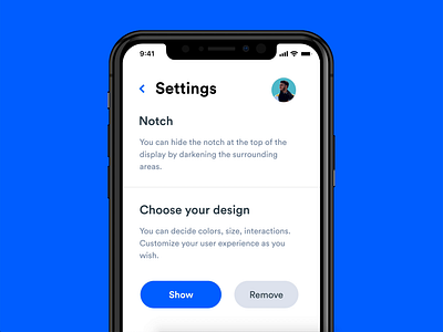 Hide the Notch (iOS) animation app apple clean concept design gif ios iphone iphone x minimal mobile notch redesign simple ux ui