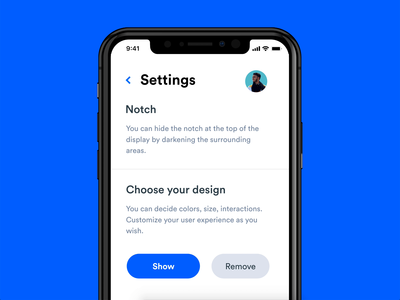 Hide the Notch (iOS) animation app apple clean concept design gif ios iphone iphone x minimal mobile notch redesign simple ux ui