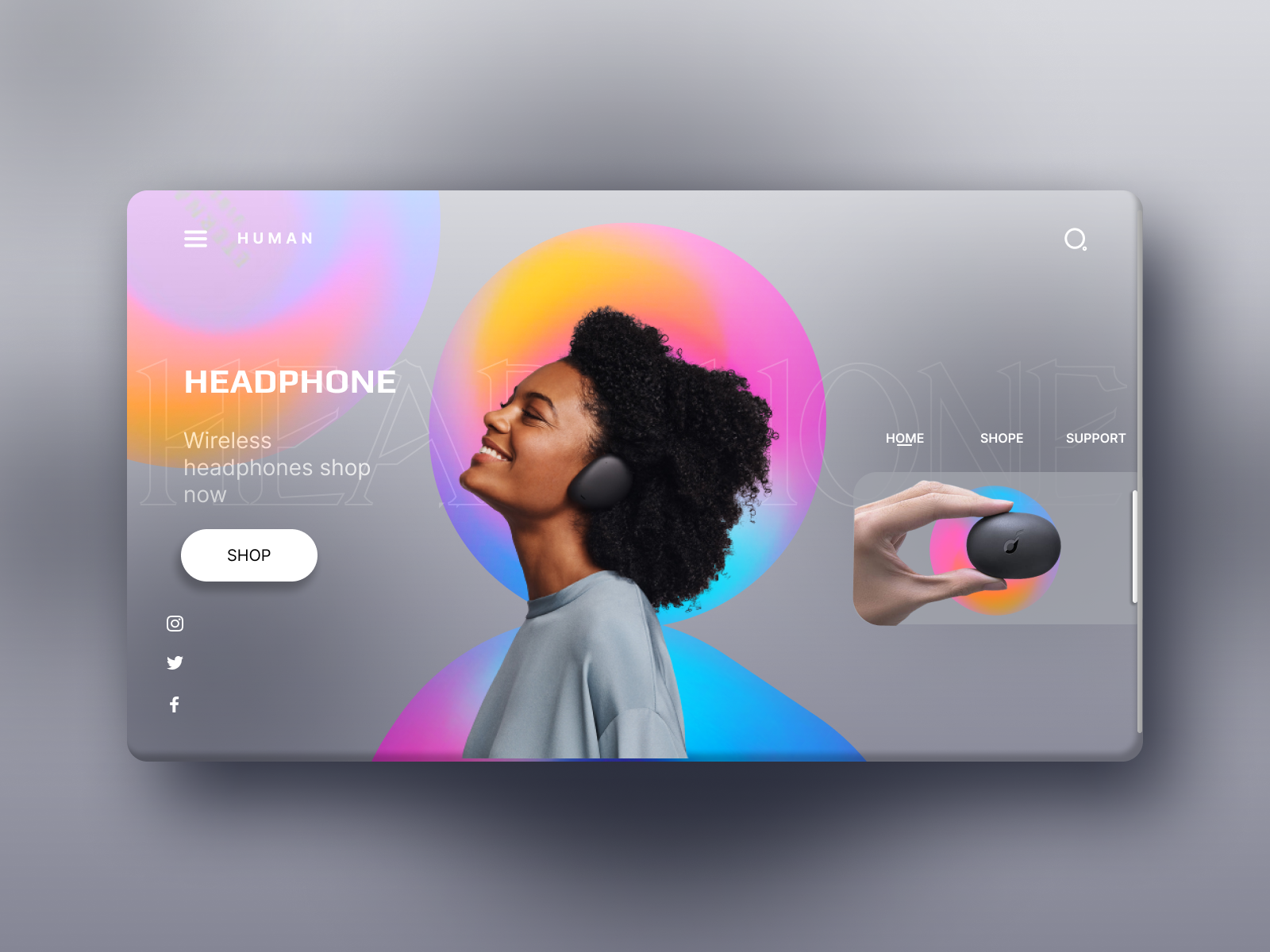 HUMAN Headphone UI Design by dholariya krushita on Dribbble