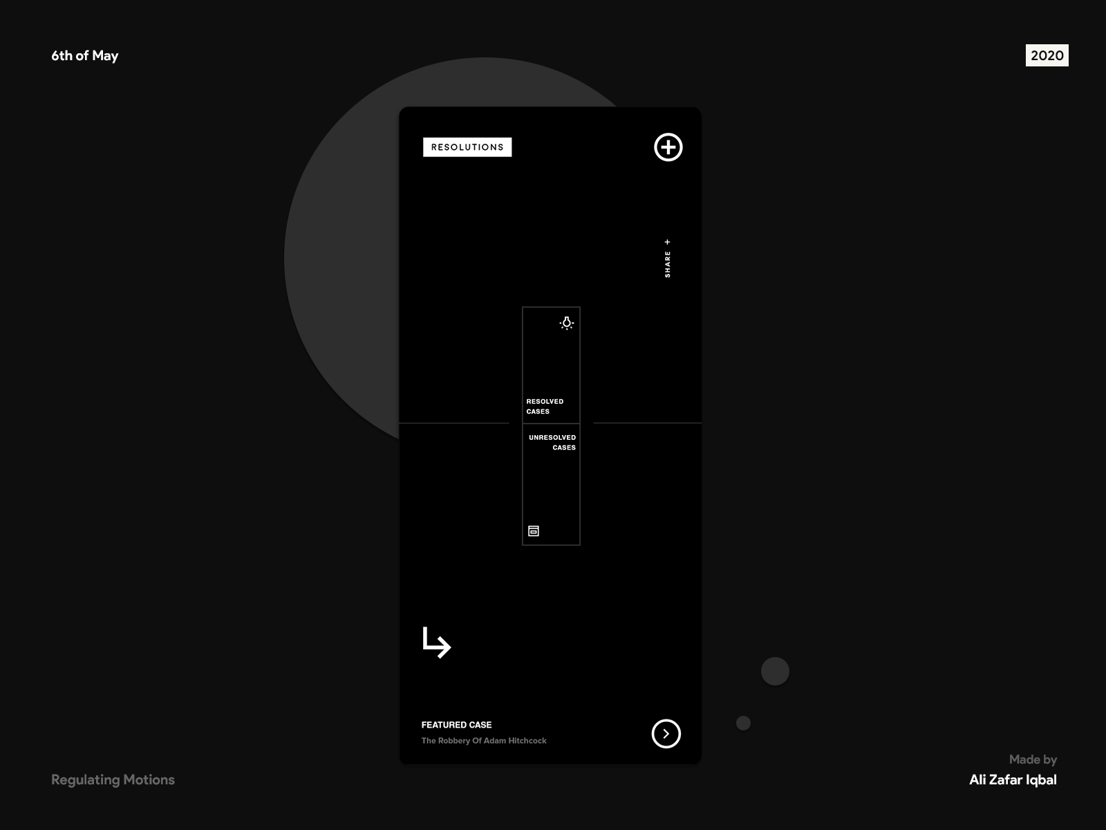 Regulating Motions adobe xd animated animation black bold concept dark database knowledge material design minimal motion design news product design reader reader app typography ui uiux ux