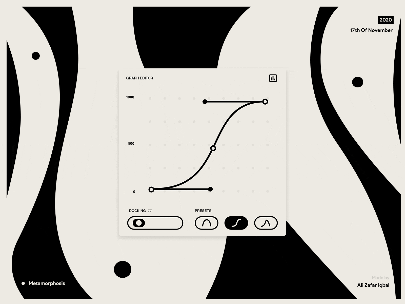 Metamorphosis adobe xd animation branding desktop minimal motion design patterns prototype typography ui ux widget