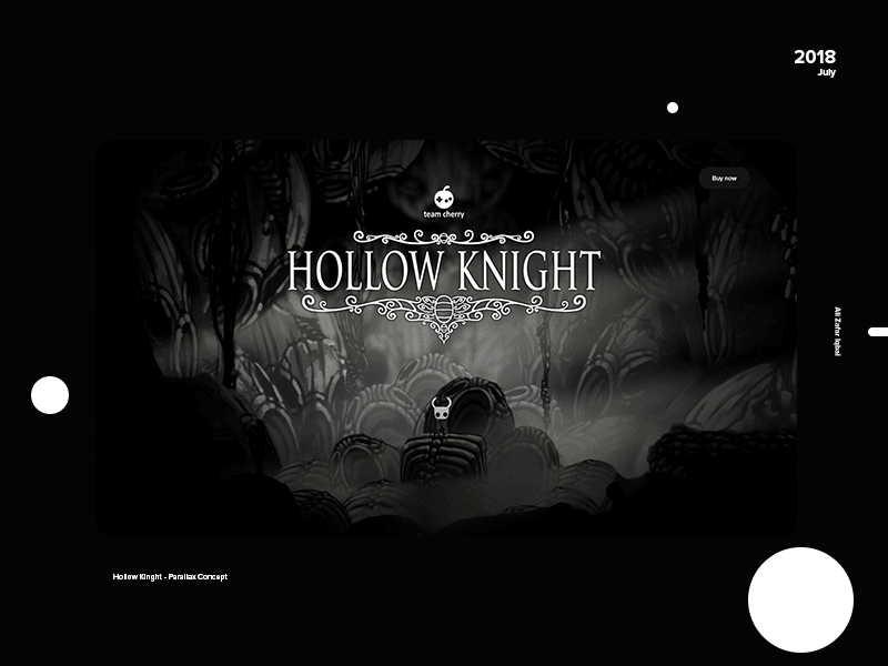 Hollow Knight - Layered Parallax Concept adobe after effects adobe xd animation gaming hollow knight minimal motion design parallax ui ux web design