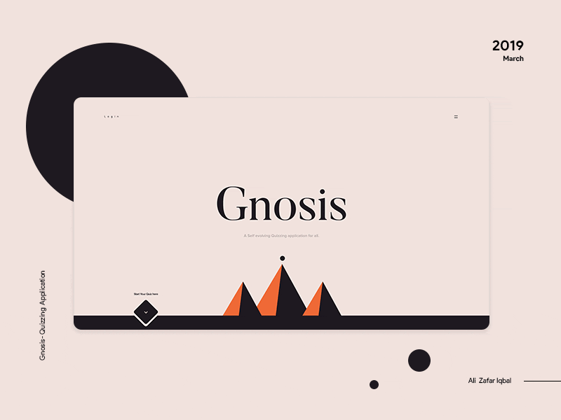 Gnosis Quizzing Application adobe xd animation branding design illustation material design minimal motion design quiz responsive typography ui ux vector