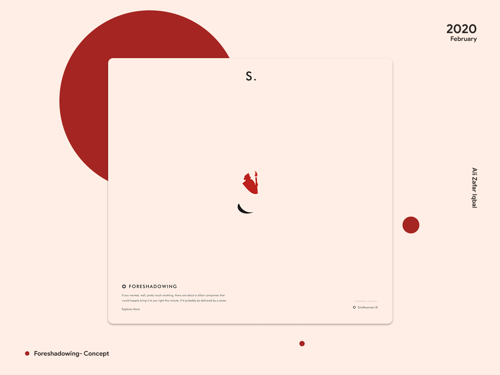 Foreshadowing - Concept adobe xd animation branding illustration material design minimal motion design typography ui ux