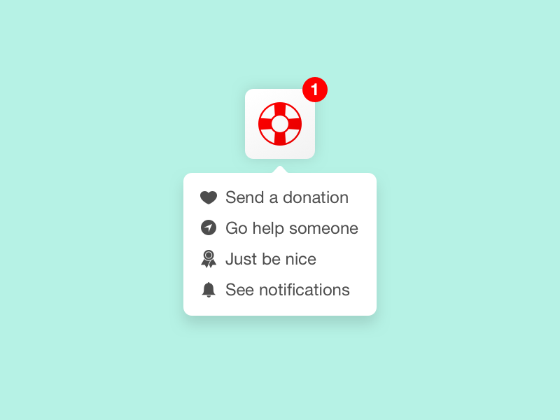 Daily Ui #027 - Dropdown help dropdown notification