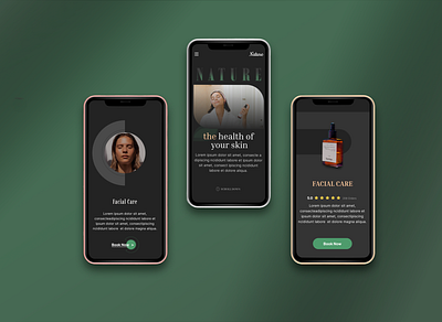 Landing page design for cosmetic product branding design mobile ui ux