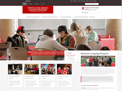 Intercultural English Language Programs at Ohio State University design esl ielp international ohio state website