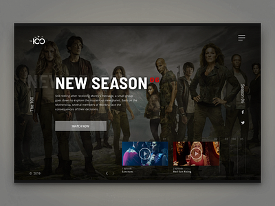 The 100 (TV series) design figma film movie series ui ui ux ux design webdesign website