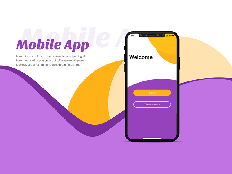 Cover Mobile App aftereffects app design effects figma interface iphone mobile mobile ui ui uiux ux design violet webdesign yellow