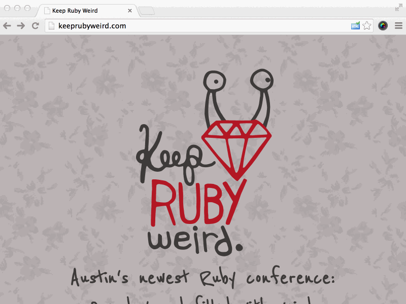 Keep Ruby Weird logo animation