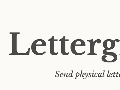 Lettergramme app letters typography website