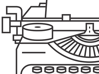 typewriter icon illustration outline typewriter