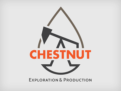 Chestnut Concept chestnut investor liquid drop logo oil oil pump