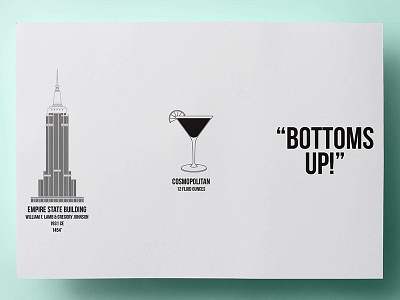 New York City: Building + Drink + Cheers cheers cosmopolitan empire state building icons new york city