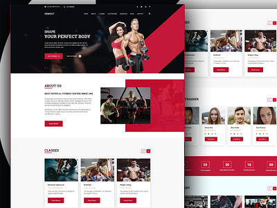 Gym website design