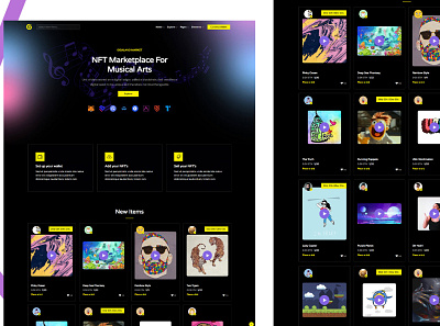 NFT Marketplace best web design creative web pages design frontend graphic design illustration landing page design landing pages logo ui