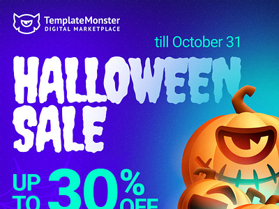 Something Wicked Is Coming to TemplateMonster on Halloween! What branding design graphic design illustration logo vector