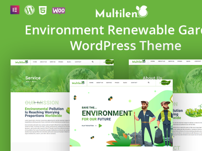 Environment Renewable Gar WordPress Theme app branding design graphic design illustration logo typography ui ux vector